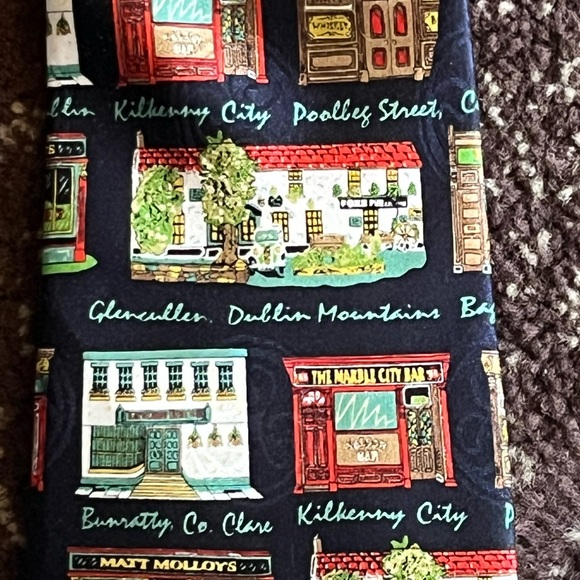 Pubs of Ireland Craft Toe 100% Silk All Over Print - Picture 6 of 6